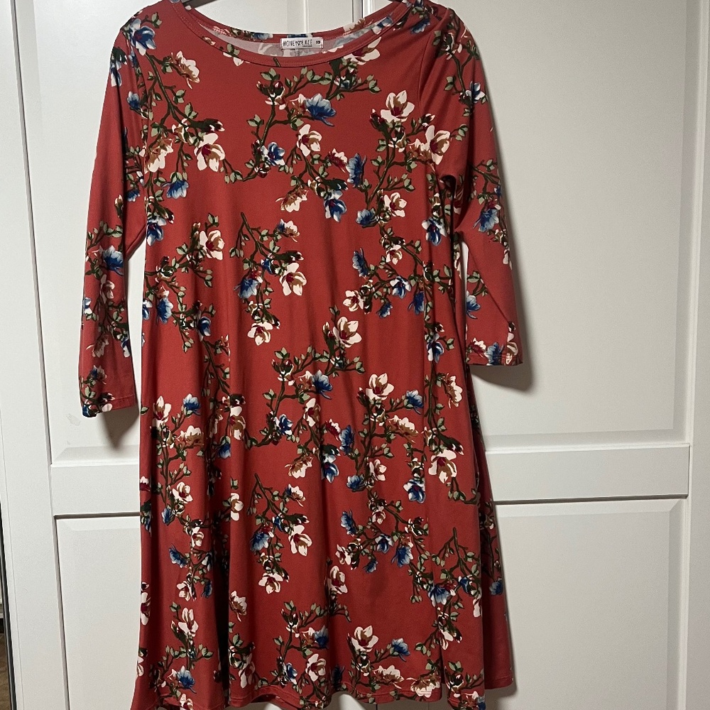 Long Sleeve Tunic Dress w/pockets